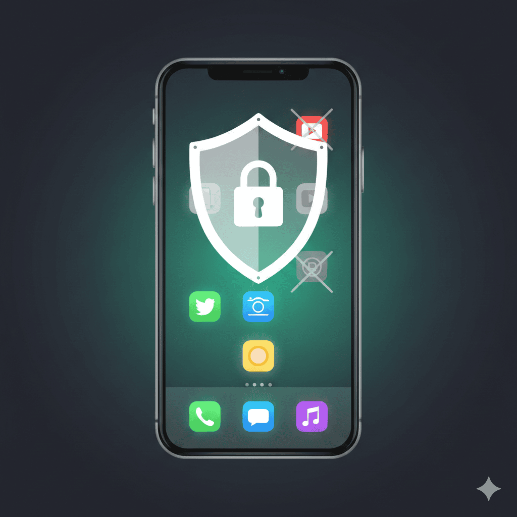 iPhone showing blocked apps with Screen Time